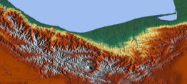 Mazandaran Relief Map