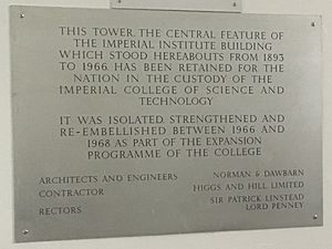 Queen's Tower Plaque