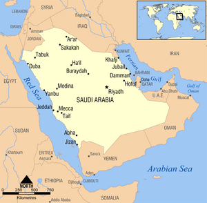 Saudi Arabia map