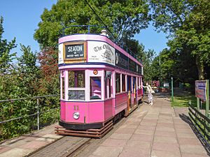 Tram in Colyton Station, Devon (geograph 4182976)