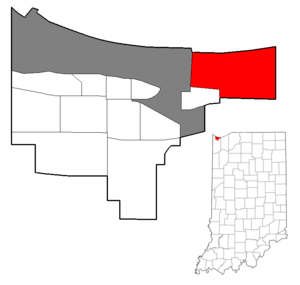 Location within the city of Gary