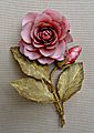 Victorian camelia brooch