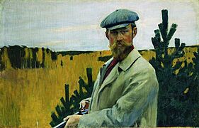 Boris Kustodiev self-portrait