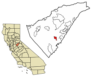 Location of Angels in Calaveras County, California