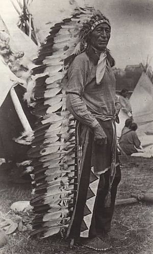 Chief Iron Tail in Long Bonnet