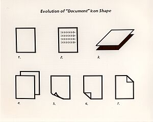 Evolution of the document icon shape