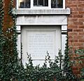 Holy Trinity, Rotherhithe Street, Rotherhithe - Foundation stone - geograph.org.uk - 2276163 (cropped)