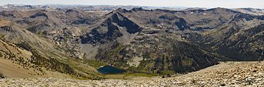 Kennedy Lake, Kennedy Peak, and Soda Canyon from Leavitt Peak