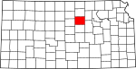 State map highlighting Ottawa County