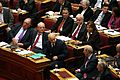 PASOK MPs in the Greek parliament during 2009 budget discussion