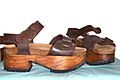 Platform Sandal wood Buffalo brown-bright