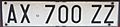 Targa automobilistica Italia 1994 AX•700 ZZ