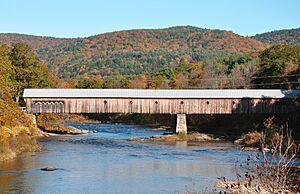 Vermont fall covered bridge 2009