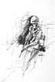 VietnamCombatArtCAT02TheodoreEDrendelSketchofaSoldierII