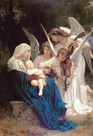 William-Adolphe Bouguereau (1825-1905) - Song of the Angels (1881)