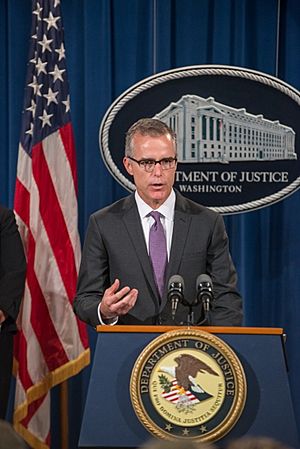 Andrew McCabe Podium