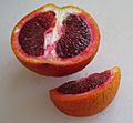 Blood orange sliced