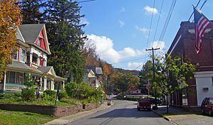 Main Street and Halcott Road downtown