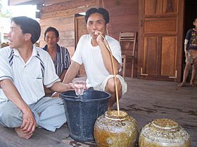 Drinking lao lao