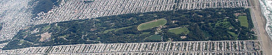 Golden gate park aerial