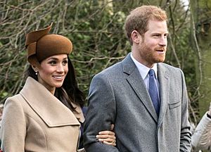 Harry and Meghan on Christmas Day 2017 (cropped)