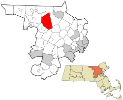 Location in Middlesex County in Massachusetts