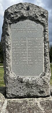 Monument at John Brown farmhouse