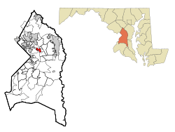 Location of Glenarden, Maryland