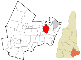 Location in Rockingham County and the state of New Hampshire.