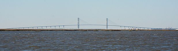 Sidney Lanier Bridge from Jekyll