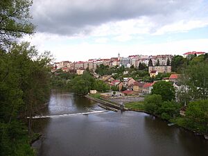 Tábor-pohled od řeky Lužnice