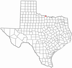 Location of Petrolia, Texas