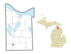 Location within Cheboygan County