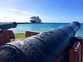 Fort Frederik, St. Croix, USVI -- cannon view facing west