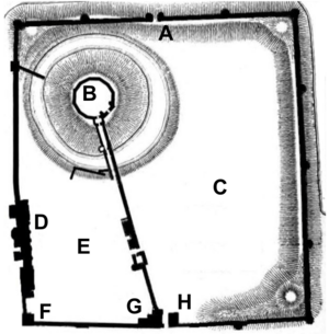 Plan of Cardiff Castle