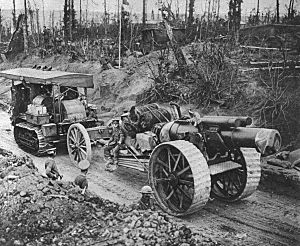 8inchHowitzerMk1BeingTowedSomme1916