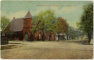 Historic photo of the Bellwood Presbyterian Church