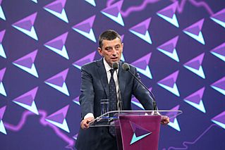 Giorgi Gakharia at the presentation of his party.jpg
