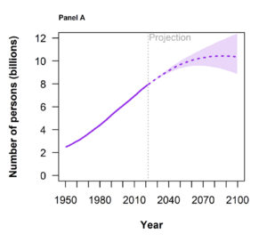 Global population size (1950-2100)