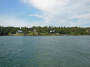 Homes on lake