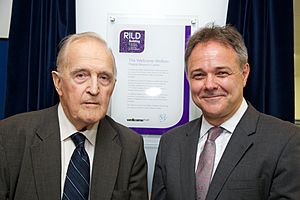 Jeremy Farrar and David Weatherall at RILD launch (14425802043).jpg