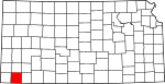 State map highlighting Stevens County