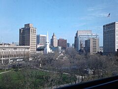 Military Park Newark skyline