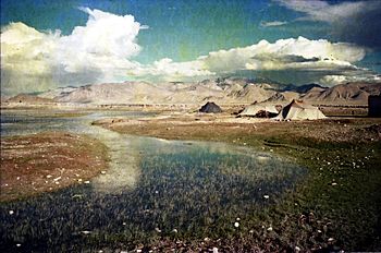 Nomad camp near Tingri Tibet. 1993i