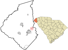 Location in Oconee County and the state of South Carolina.