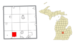 Location within Clinton County