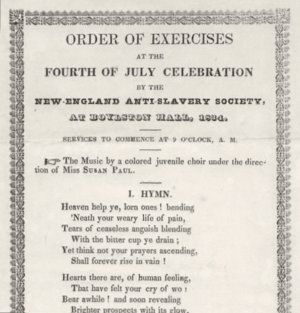 1834 NewEngland AntiSlavery BoylstonHall Boston