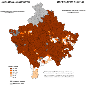 Albanians in Kosovo 2011 census.GIF