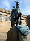 Bronze sculpture "Offerings of War" by Gilbert Bayes