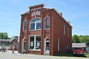 The historic Clay City National Bank Building